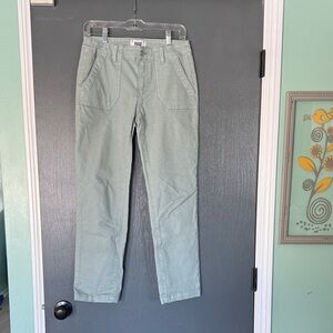 PAIGE Womens Light Green Office Chinos